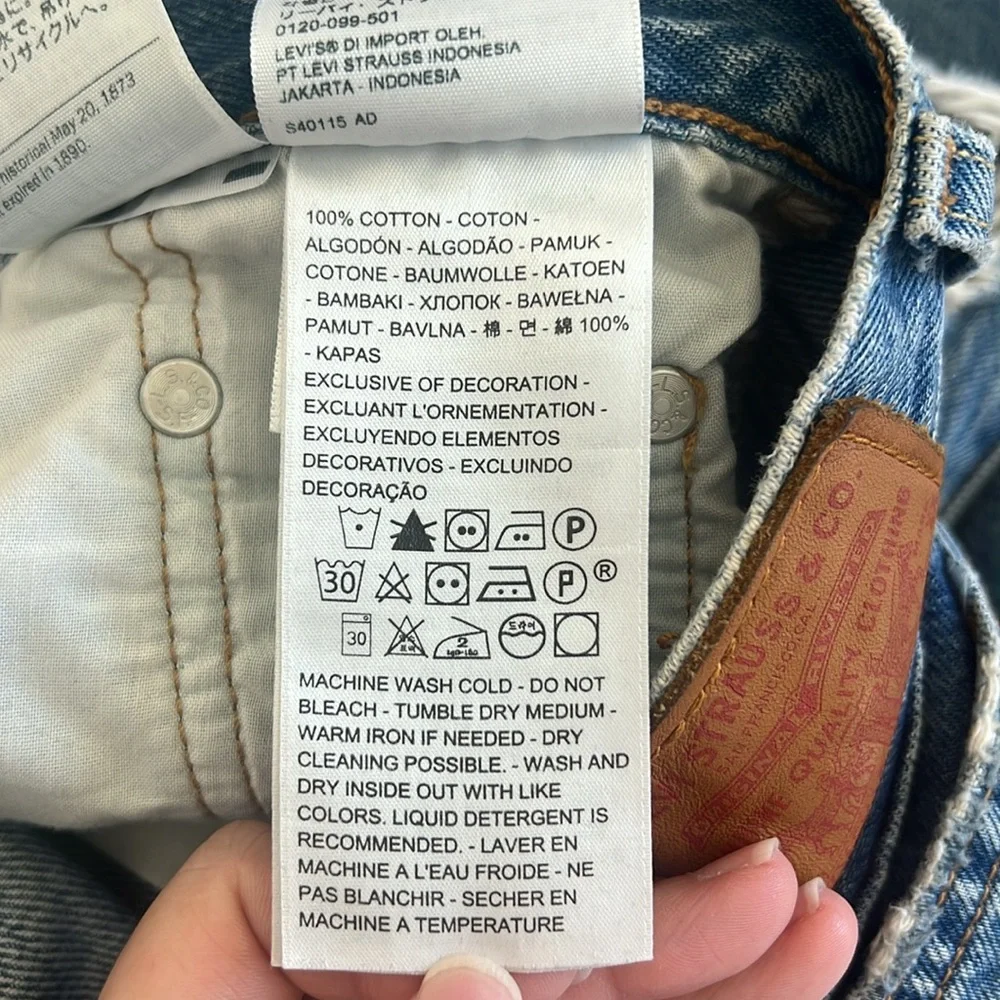 Levi's 501 S Skinny Quality Premium Distressed Jeans